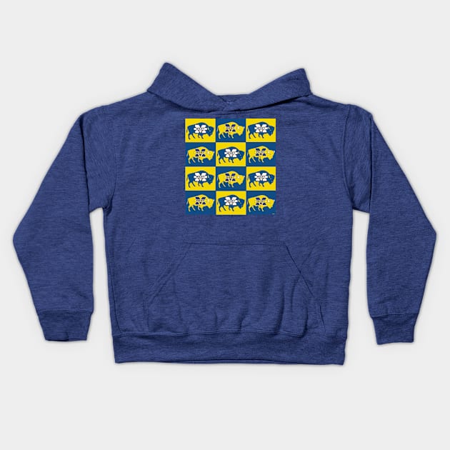 Milby Pop Art Grid Kids Hoodie by KBILU_Art